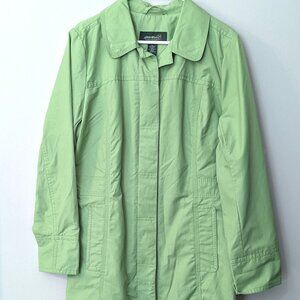 Eddie Bauer Women's Mid Length Fall/Spring Light Sage Green Jacket. Size Large